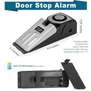 TOWODE Portable Door Lock & Alarm - Ultimate Security Kit