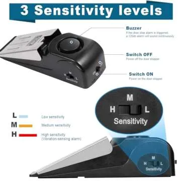 TOWODE Portable Door Lock & Alarm - Ultimate Security Kit