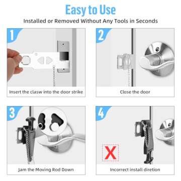 TOWODE Portable Door Lock & Alarm - Ultimate Security Kit