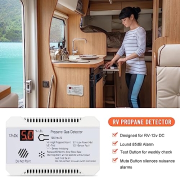 WELLUCK RV Propane Detector with Loud 85dB Alarm