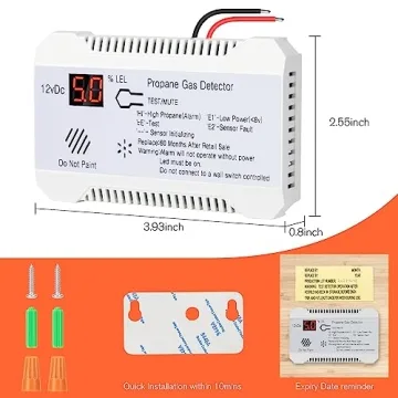WELLUCK RV Propane Detector with Loud 85dB Alarm