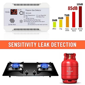 WELLUCK RV Propane Detector with Loud 85dB Alarm