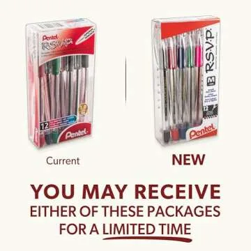 Pentel RSVP Ballpoint Pen, (1.0mm), Medium Line, Mixed Colors (BK91PC12M) (Pack of 1, 12 Count Total)