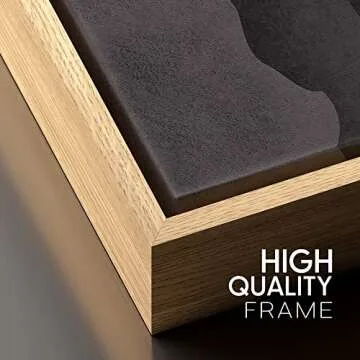 SIGNFORD Framed Canvas Print Wall Art Golden Moons in Dark Landscape Abstract Wilderness Illustrations Modern Art Contemporary Scenic for Living Room, Bedroom, Office - 16"x24" Natural