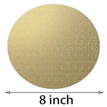 WANBAO 6 Pack 8 Inch Gold Cake Boards for Weddings and Birthdays