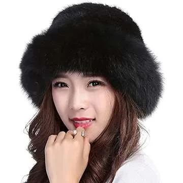 Tilepnic Winter Hats for Women - Luxe Russian Fur Hat