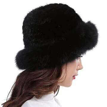 Tilepnic Winter Hats for Women - Luxe Russian Fur Hat
