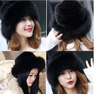 Tilepnic Winter Hats for Women - Luxe Russian Fur Hat