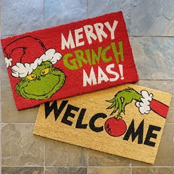Gertmenian Disney Doormat Rug & Grinch Welcome Mat 2-Pack