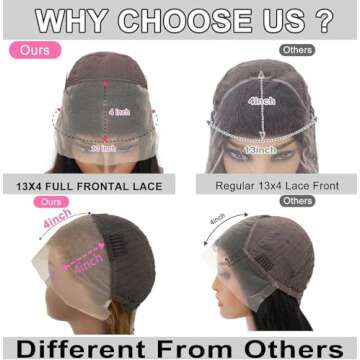 Stylish 26-Inch Ombre Human Hair Wig for Women