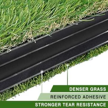 BIRDIEBLAST Premium Dual-Turf Golf Hitting Mat, 10mm Foam Padding with Rubber Backing Golf Mat, Golf Practice Mat for Indoor and Outdoor Training (1)