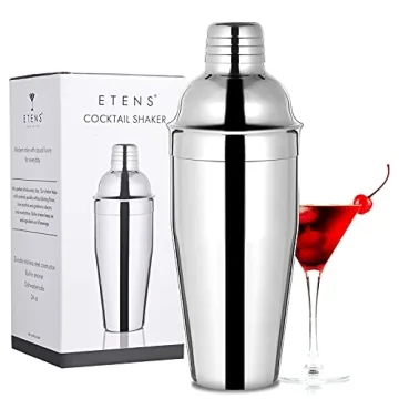 Etens Bar Cocktail Shaker, 24 oz Martini Shaker Drink Mixer with Built-In Strainer for Bartending – Stainless Steel Bartender Shakers for Mixed Drinks Margarita Alcohol Liquor Barware Tools