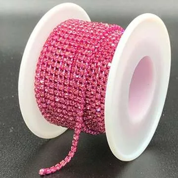 Towenm Rhinestone Chain Roll for Sparkling Crafts and Jewelry