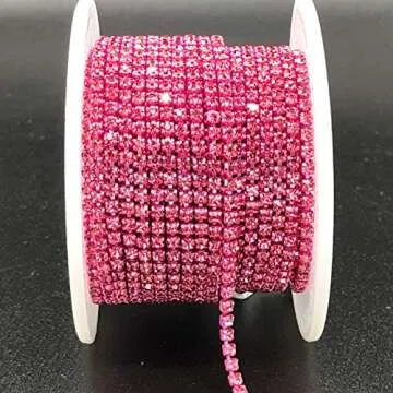 Towenm Rhinestone Chain Roll for Sparkling Crafts and Jewelry