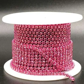 Towenm Rhinestone Chain Roll for Sparkling Crafts and Jewelry