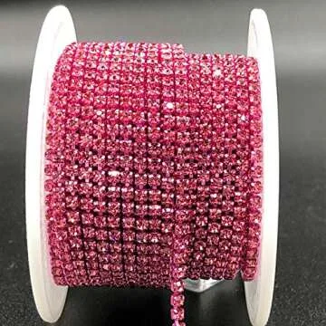 Towenm Rhinestone Chain Roll for Sparkling Crafts and Jewelry