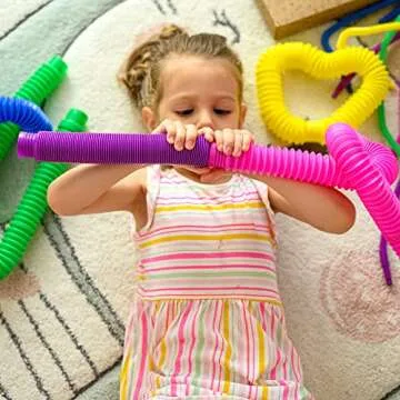 NUTTY TOYS Jumbo XXL Pop Tubes - Sensory Toys - Fine Motor Skills Learning for Toddlers, Top ADHD & ...