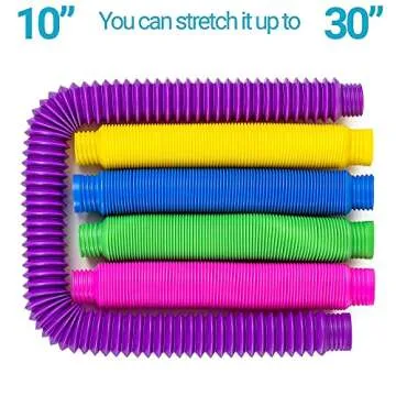 NUTTY TOYS Jumbo XXL Pop Tubes - Sensory Toys - Fine Motor Skills Learning for Toddlers, Top ADHD & Autism Fidget 2025 for Kids, Best Preschool Gifts Idea