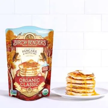 Organic Pancake and Waffle Mix, Classic Recipe by Birch Benders, Whole Grain, Non-GMO, Just Add Water, 16oz (Packaging may vary)