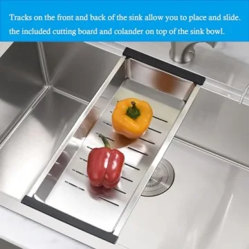 VOKIM 33 Inch Stainless Steel Kitchen Sink Workstation