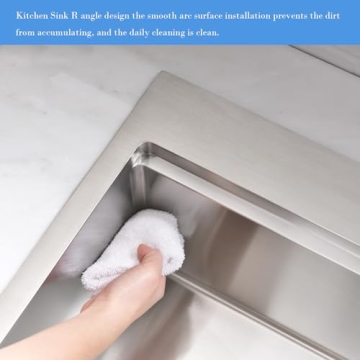 VOKIM 33 Inch Stainless Steel Kitchen Sink Workstation