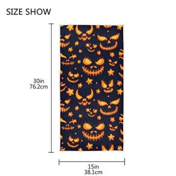 Halloween Pumpkin Hand Bath Towel Soft and Absorbent
