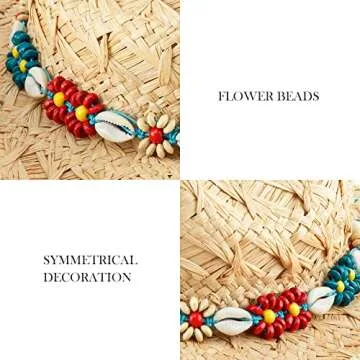 Straw Cowboy Hat Western Hats for Women Cowgirl Sun Beach Hat Summer Outback Shapeable Wide Brim