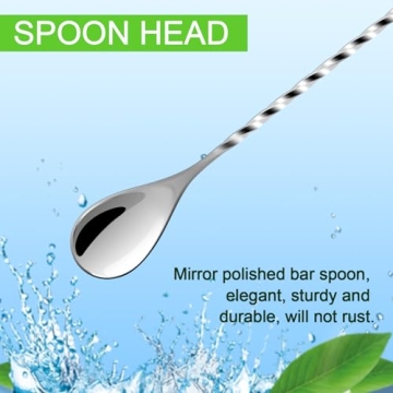 BRIOUT Stainless Steel Bar Spoon Set - 12"
