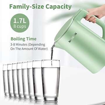 MEISON Electric Kettle - 1.7L Stainless Steel Boiling Solution