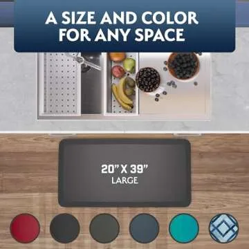 Sky Solutions Anti Fatigue Floor Mat - 3/4" Thick Cushioned Kitchen Rug, Standing Desk Mat - Comfort at Home, Office, Garage - Non Slip, Durable and Stain Resistant (20" x 39", Beige)