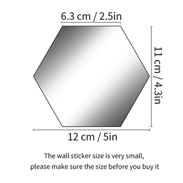 Shappy Hexagon Mirror Wall Stickers - Removable Decor