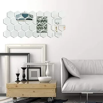 Shappy Hexagon Mirror Wall Stickers - Removable Decor