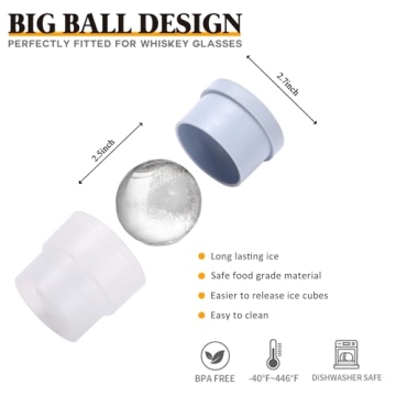 Premium Whiskey Glasses & Ice Ball Molds Set - Unique Gift