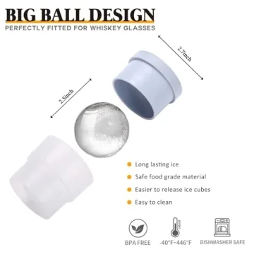 Premium Whiskey Glasses & Ice Ball Molds Set - Unique Gift