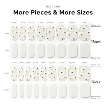 Nailog Gel Nail Strips 34 pcs | Lasting Nail Polish Wraps