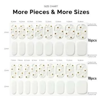 Nailog Gel Nail Strips 34 pcs | Lasting Nail Polish Wraps