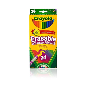 Crayola Erasable Colored Pencils for Kids, 24ct