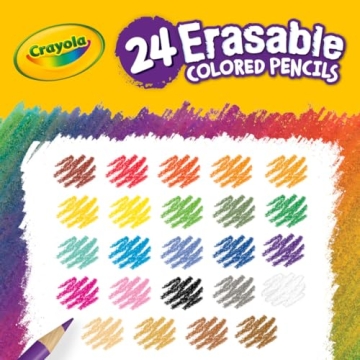 Crayola Erasable Colored Pencils for Kids, 24ct
