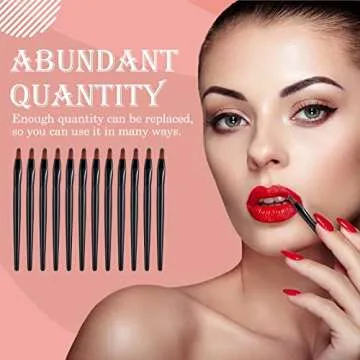 Yaomiao 120 Pcs Disposable Lip Brushes Small Lip Applicators Bulk Multifunctional Brush for Lipstick Makeup Concealer Eyebrow Foundation Blending Cosmetic Tool