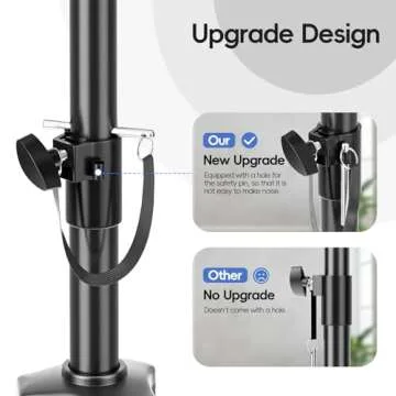 Adjustable EMART PA Speaker Stands - Heavy Duty Tripod