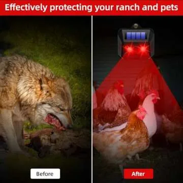 8 Pack Solar Animal Repellent for Yard & Farm Safety