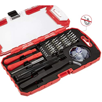 32-Piece Electronics Repair Screwdriver Set - Red