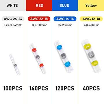 TICONN Solder Seal Wire Connectors 400 Pcs Waterproof