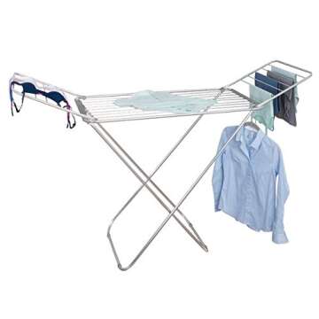 mDesign Expandable Drying Rack - Collapsible Laundry Solution