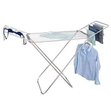 mDesign Expandable Drying Rack - Collapsible Laundry Solution