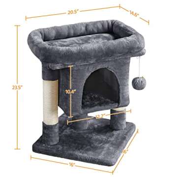 Yaheetech Cat Tree Tower - Cozy Cat Condo for Cats