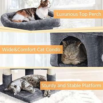 Yaheetech Cat Tree Tower - Cozy Cat Condo for Cats
