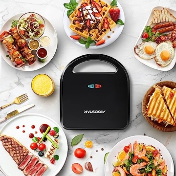 Aigostar 3-in-1 Sandwich Maker for Quick Meals