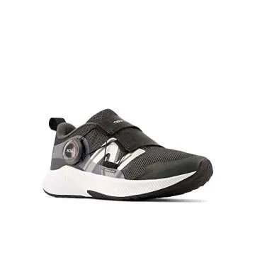 New Balance Boy's Dynasoft Reveal V4 Boa, Blacktop/Black/Silver Metallic, 7 Big Kid