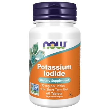 NOW Foods Potassium Iodide 30 mg Tablets - Non-GMO & Vegan, 60 Count